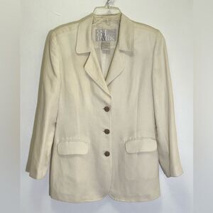 81st & Park - Vintage Ivory Linen Blend Blazer - size S
